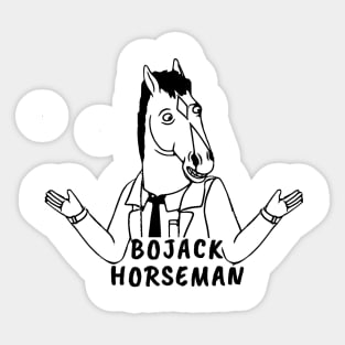 bojack horseman line art Sticker